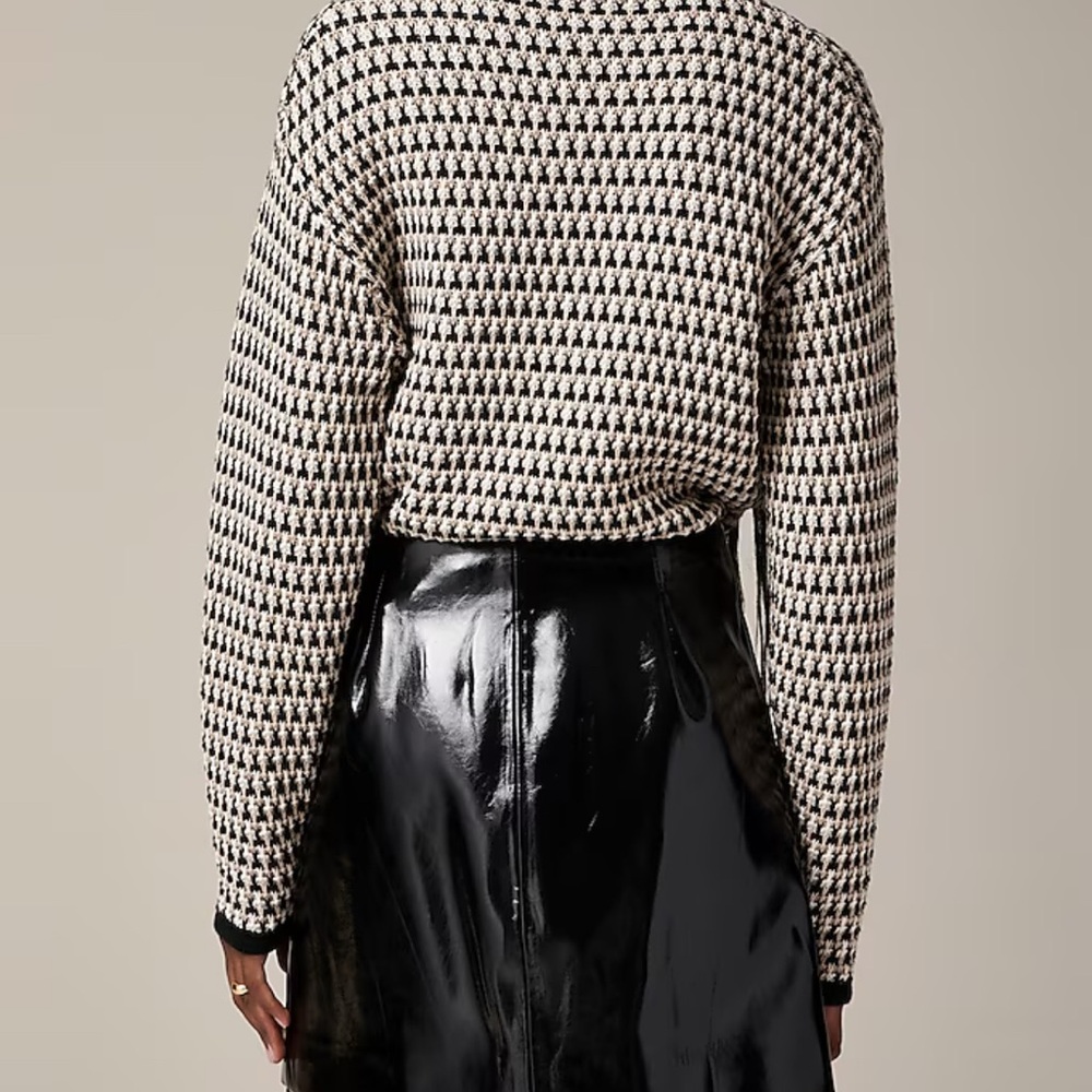 J. Crew Collection Faux Patent Leather Wrap Mini Skirt - Picture 2 of 8